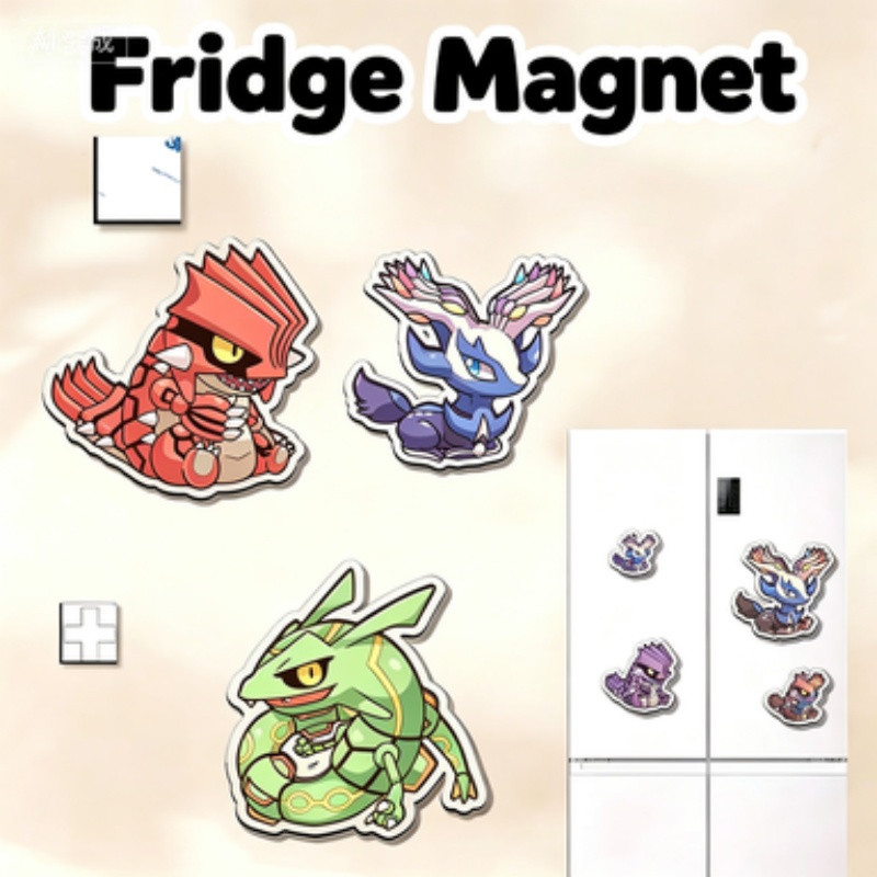 Model Kit Lugia - Akrilik buzdolabı mıknatısı Xerneas Yveltal Ho-Oh