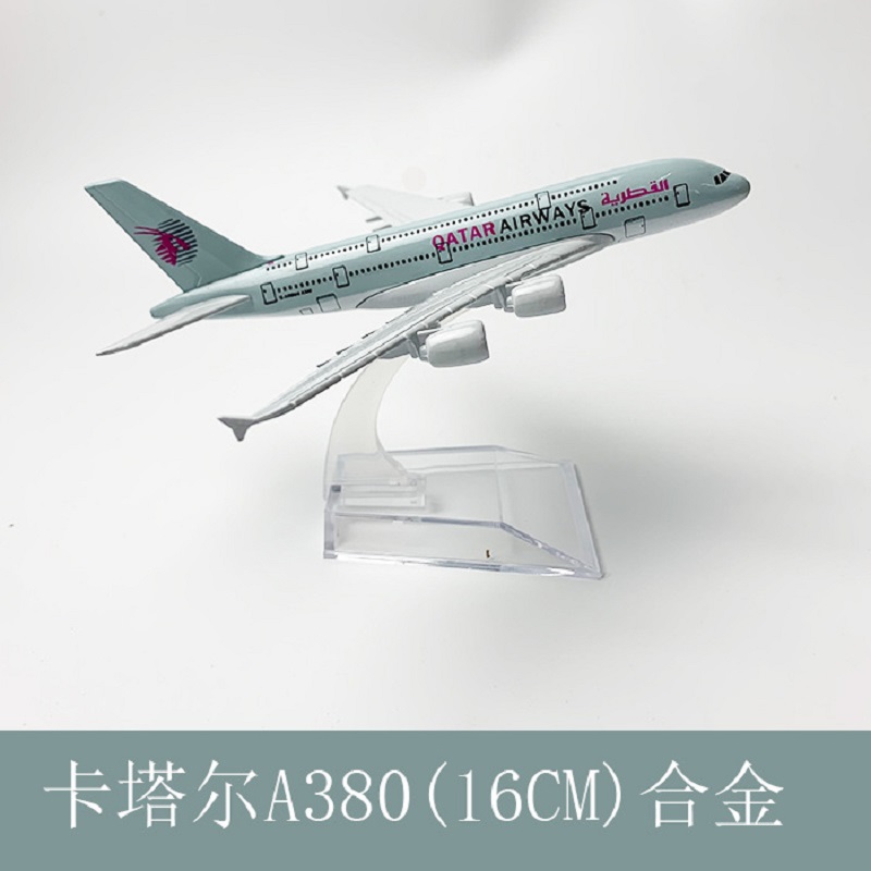 Model Kit Airplane - 16cm 1/400 Ölçekli Qatar Airways A380