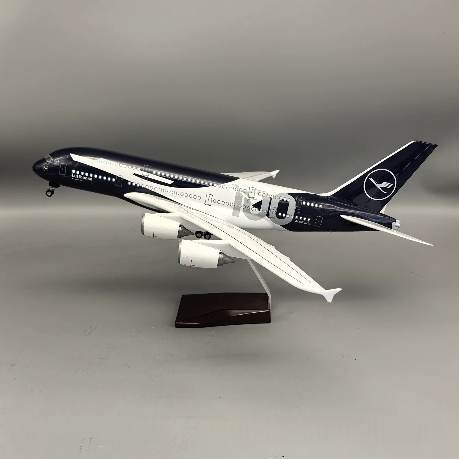 Model Kit Airplane - Yeni 45cm Lufthansa A380 100 Yıl