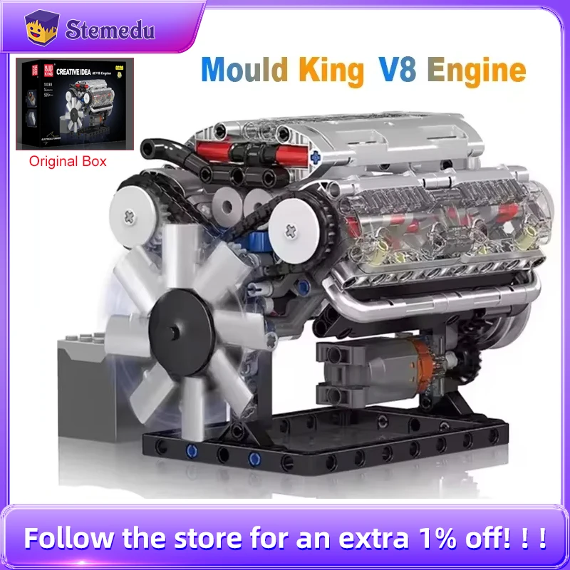 Model Kit V8 Engine - Mold King V8 Motor Yapı Taşları