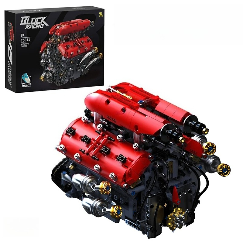 Model Kit V8 Engine - T5011 1370 parça Simülasyon V8 Turbo