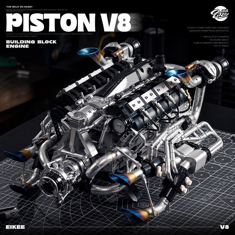 MOC Supercar V8 Motor Yapım Bl - Model Kit V8 Engine incelemesi ve fiyatı