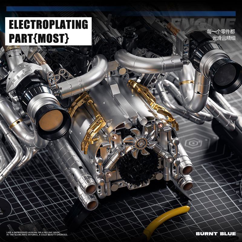 MOC Supercar V8 Motor Yapım Bl - Model Kit V8 Engine incelemesi ve fiyatı