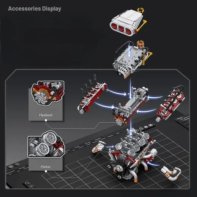 2347 Parça Yüksek Simülasyonlu - Model Kit V8 Engine incelemesi ve fiyatı