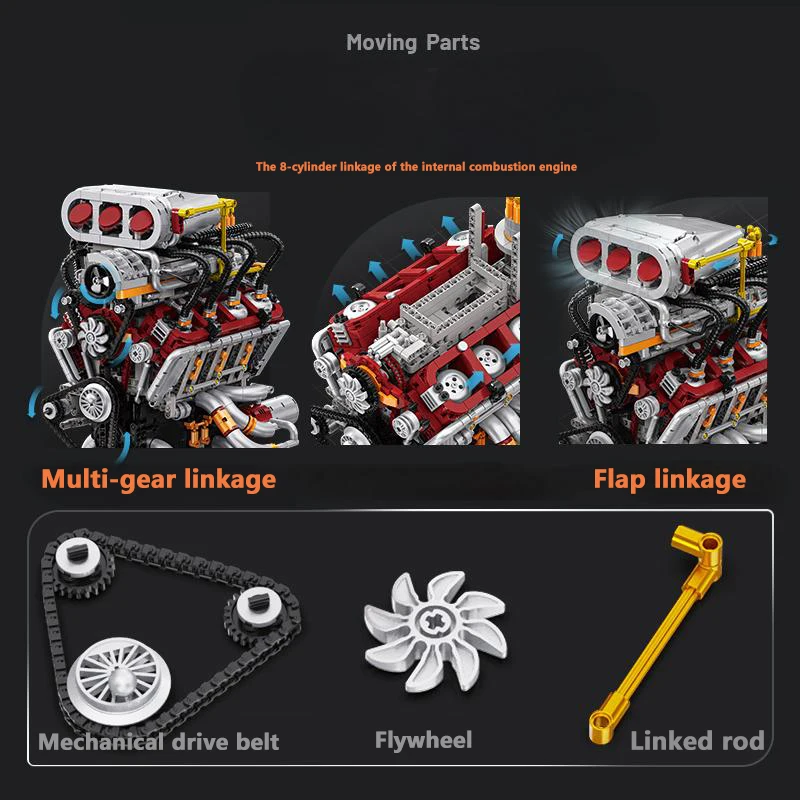 2347 Parça Yüksek Simülasyonlu - Model Kit V8 Engine incelemesi ve fiyatı