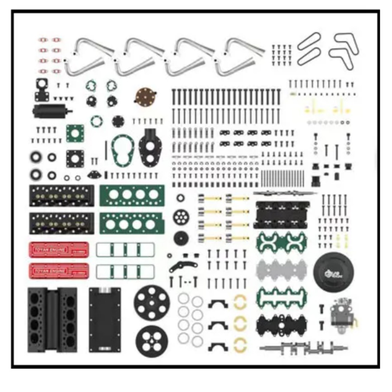 TOYAN V8 Gazlı 4 Zamanlı Motor - Model Kit V8 Engine incelemesi ve fiyatı