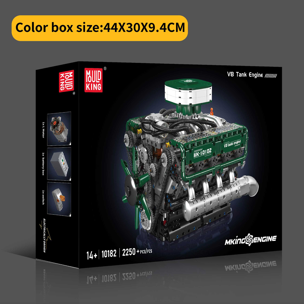 Mould King 10182 V8 Tank Motor - Model Kit V8 Engine incelemesi ve fiyatı