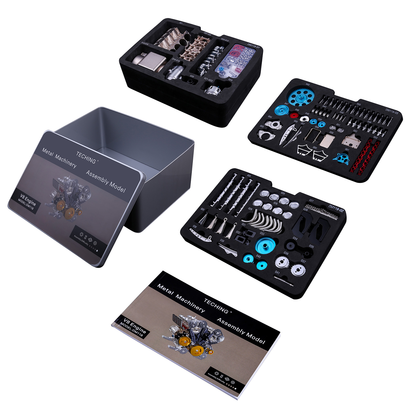 500 + Adet DIY V8 Motor Modeli - Model Kit V8 Engine incelemesi ve fiyatı