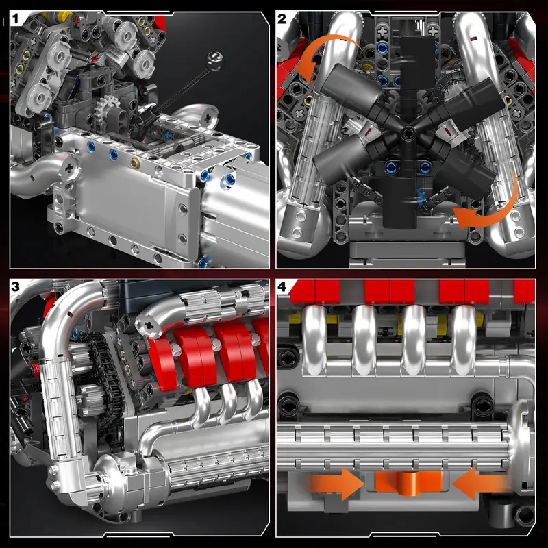 Mould King 10203 1169 Parça Sü - Model Kit V8 Engine incelemesi ve fiyatı