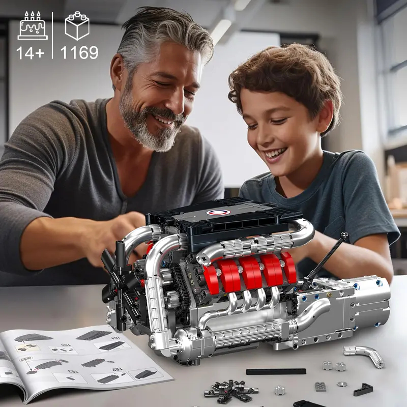 Mould King 10203 1169 Parça Sü - Model Kit V8 Engine incelemesi ve fiyatı