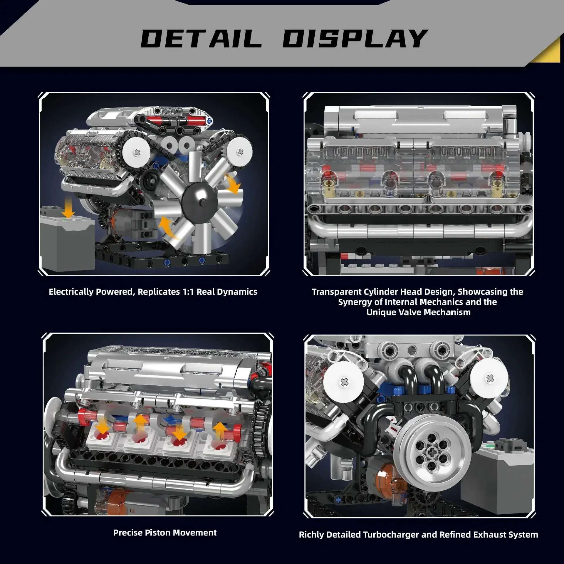 Mold King V8 Motor Yapı Taşlar - Model Kit V8 Engine incelemesi ve fiyatı