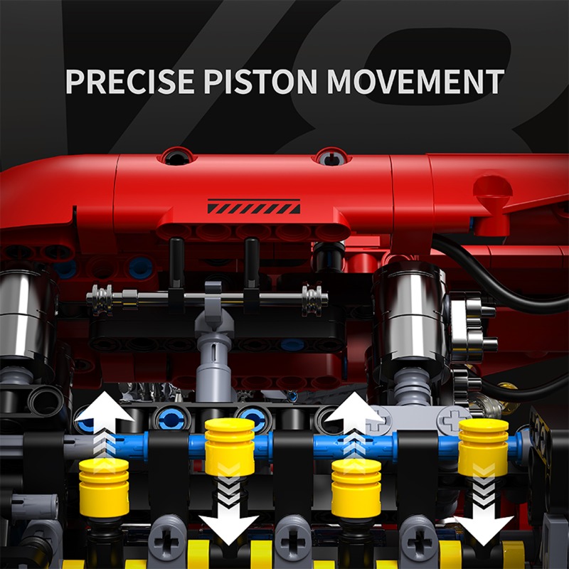 T5011 1370 parça Simülasyon V8 - Model Kit V8 Engine incelemesi ve fiyatı