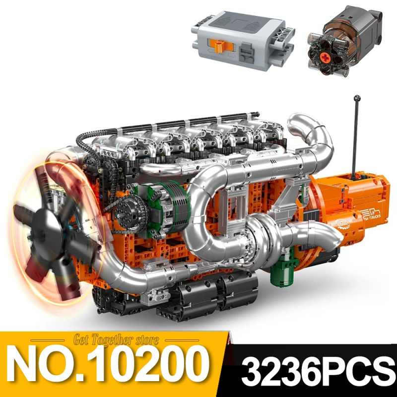 Mould King 10200 V8 Çift Turbo - Model Kit V8 Engine incelemesi ve fiyatı